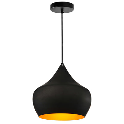 Dynamic 1 Light 15in Black Pendant Light