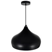 Dynamic 1 Light 16in Black Pendant Light
