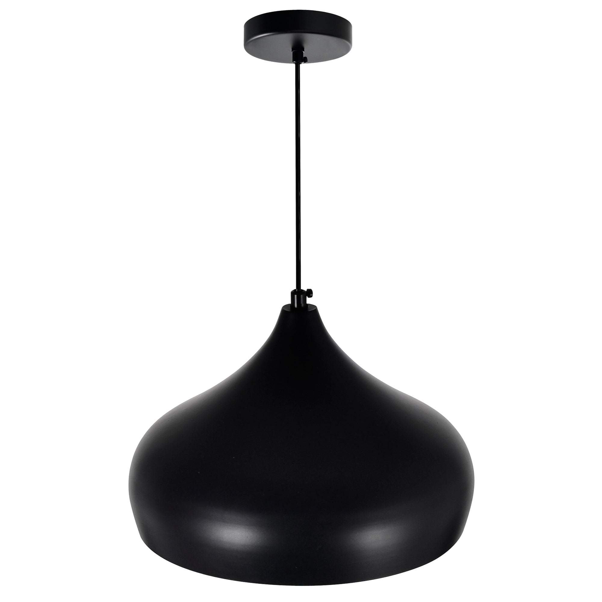 Dynamic 1 Light 16in Black Pendant Light
