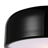 Campton 2 Light 14in Black Flush Mount