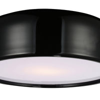 Campton 2 Light 14in Black Flush Mount