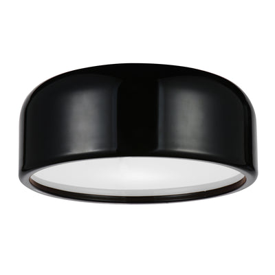 Campton 2 Light 14in Black Flush Mount