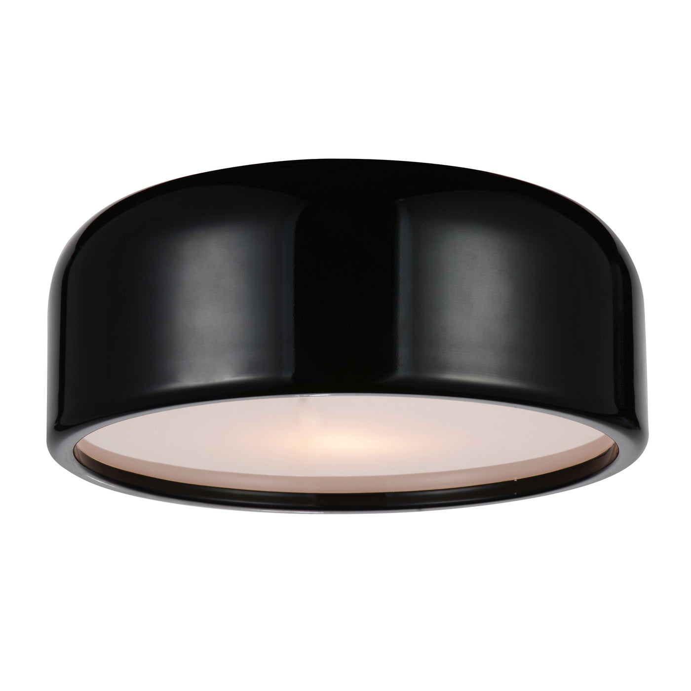 Campton 2 Light 14in Black Flush Mount
