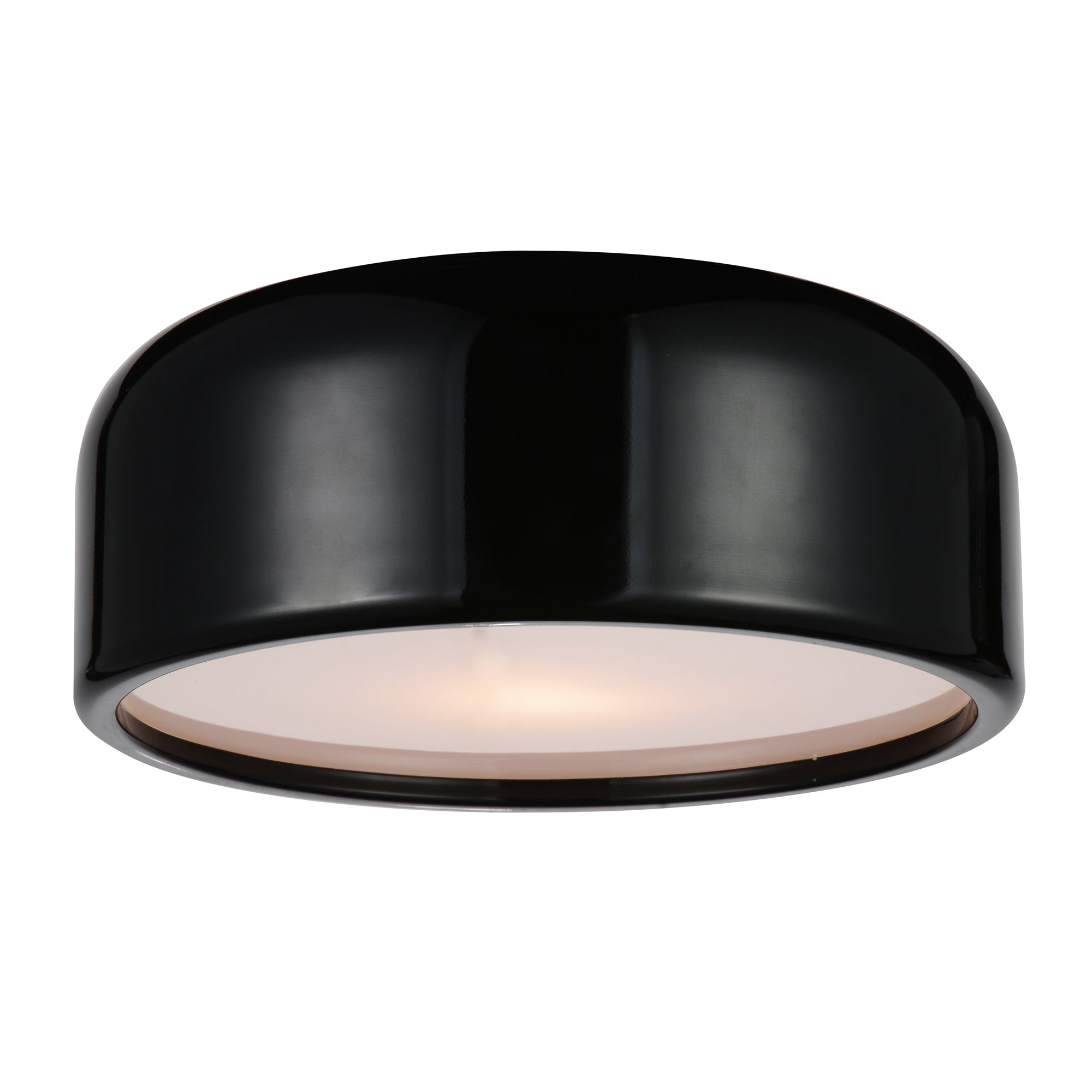 Campton 2 Light 14in Black Flush Mount
