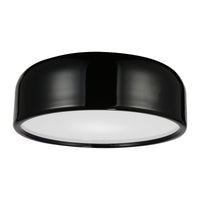 Campton 3 Light Black Flush Mount