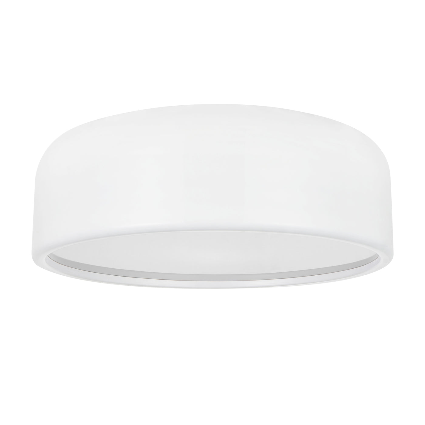 Campton 3 Light White Drum Shade Flush Mount