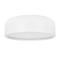 Campton 3 Light White Drum Shade Flush Mount