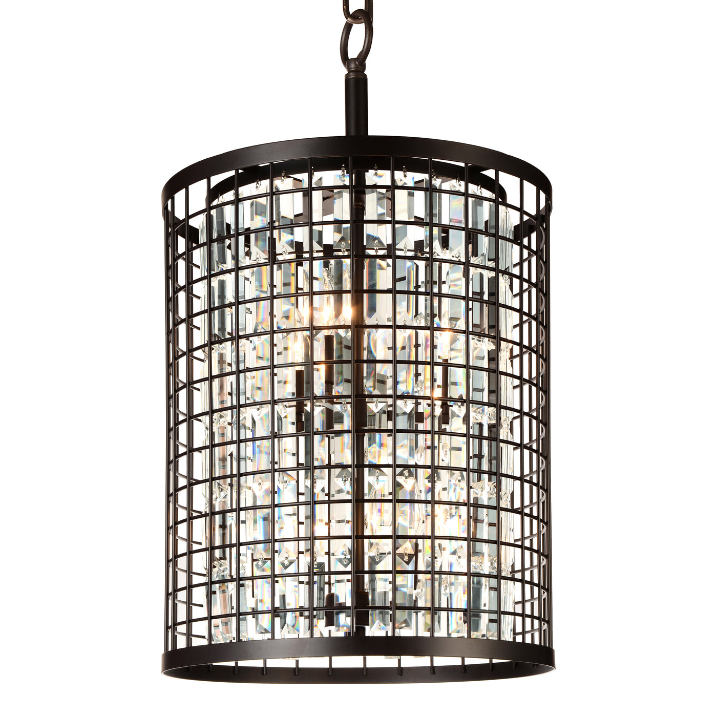 Meghna 6 Light Up Brown Chandelier