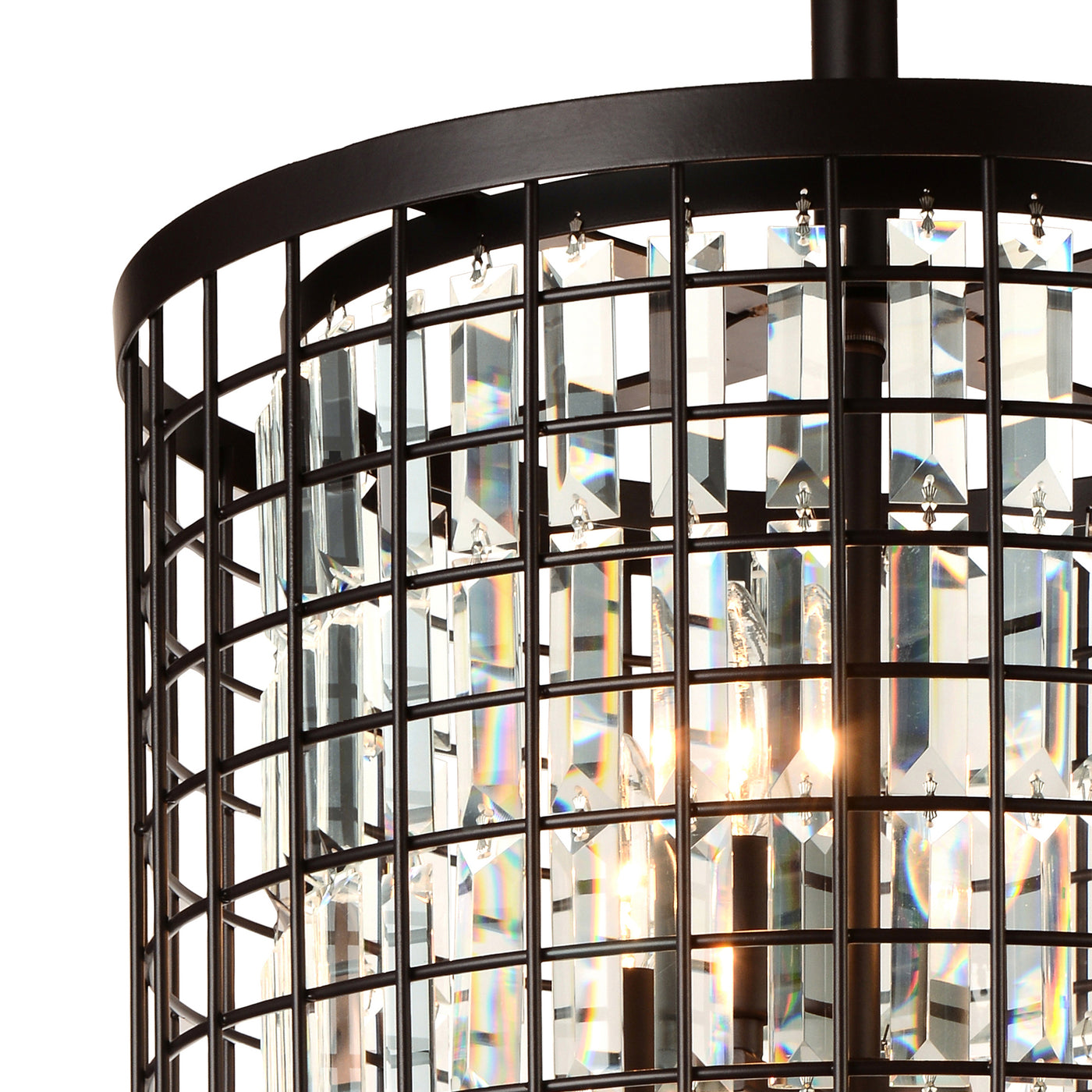 Meghna 6 Light Up Brown Chandelier