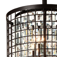 Meghna 6 Light Up Brown Chandelier