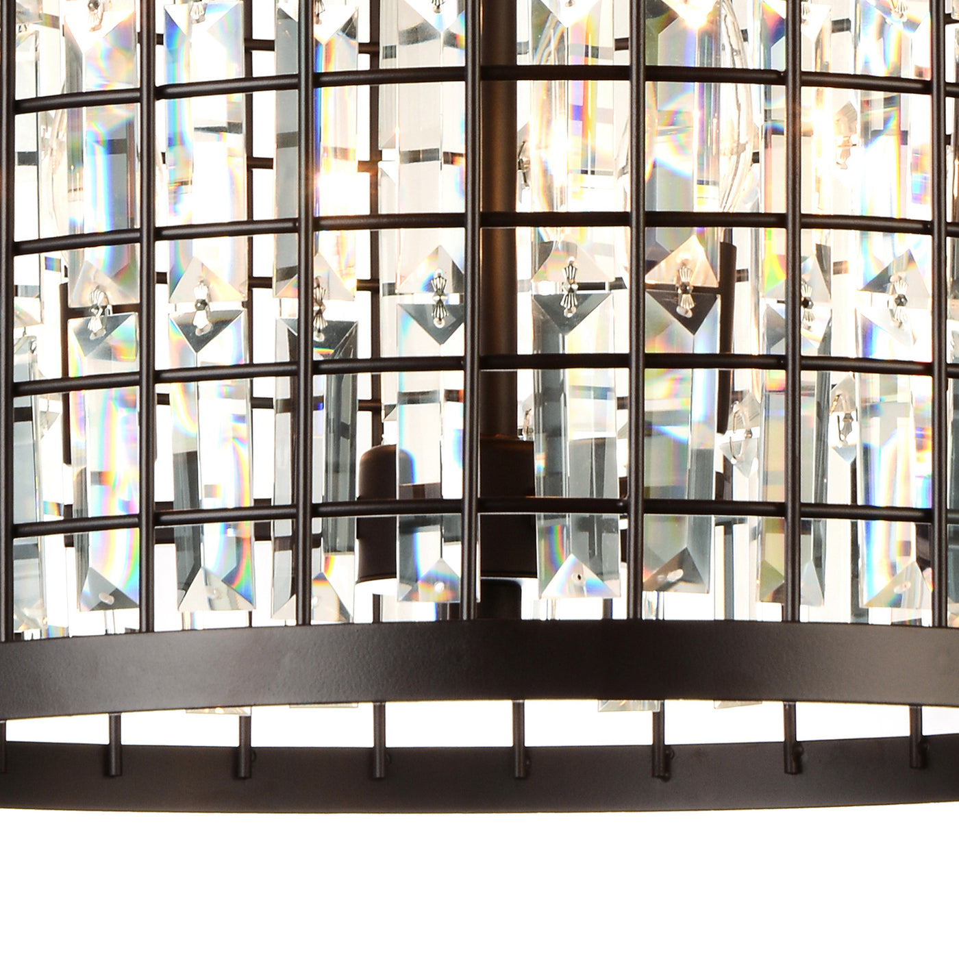 Meghna 6 Light Up Brown Chandelier
