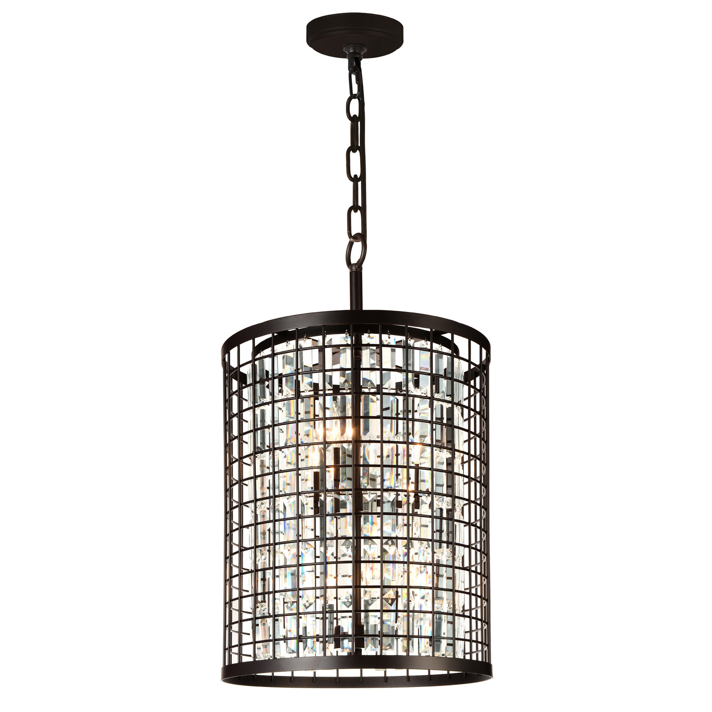 Meghna 6 Light Up Brown Chandelier