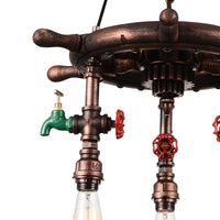 Manor 3 Light Down copper Chandelier