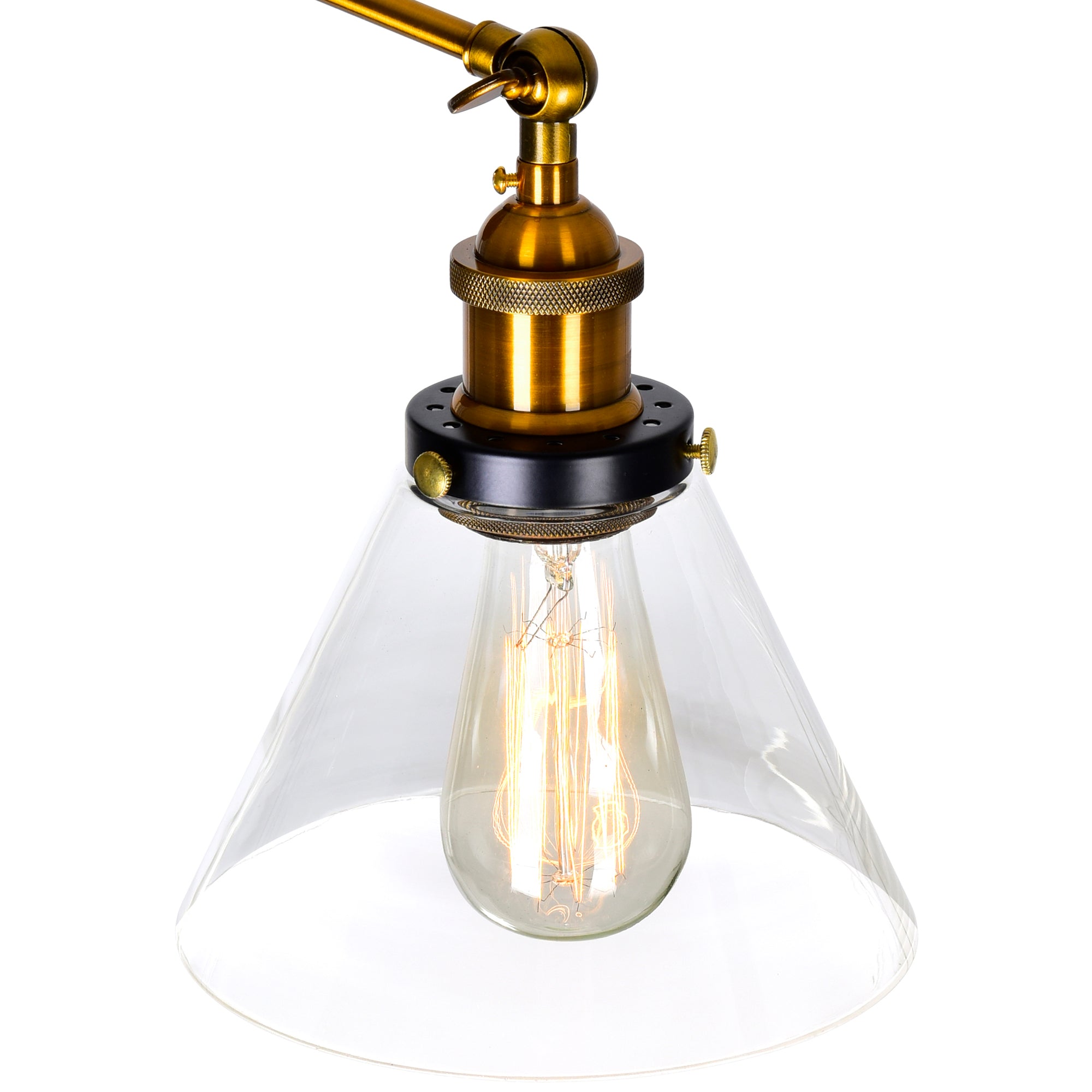 Eustis 2 Light 15in Black Vanity Light Gold Vanity Light