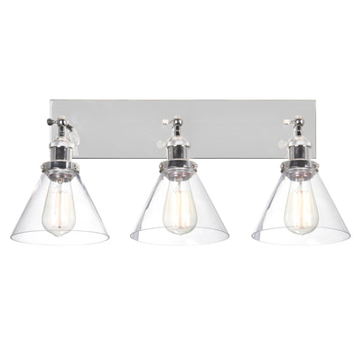 Eustis 3 Light Polished Vanity Light Nickel Vanity Light