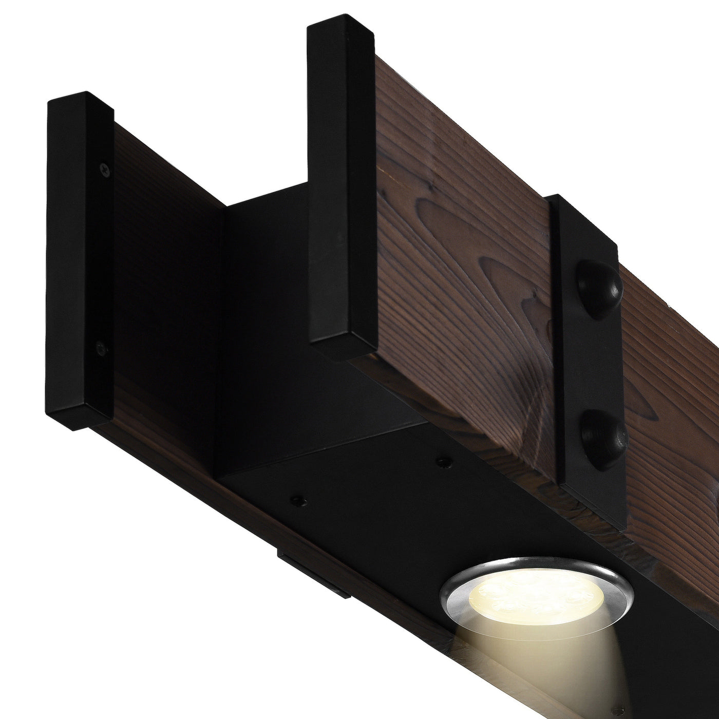Pago Chandeliers 3 Light Black Wood Finish