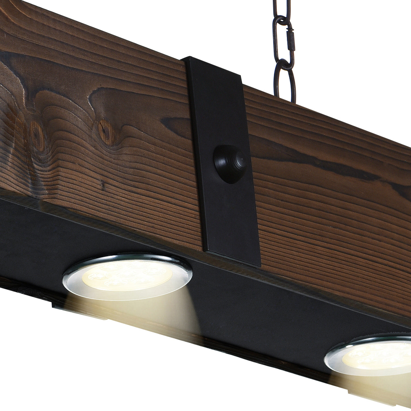 Pago Chandeliers 3 Light Black Wood Finish