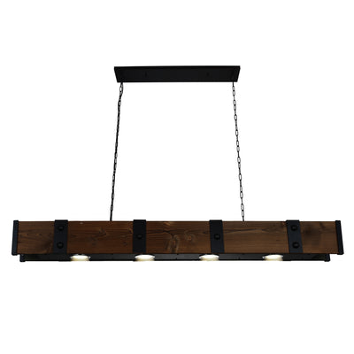 Pago Chandeliers Black Wood 4 Lights