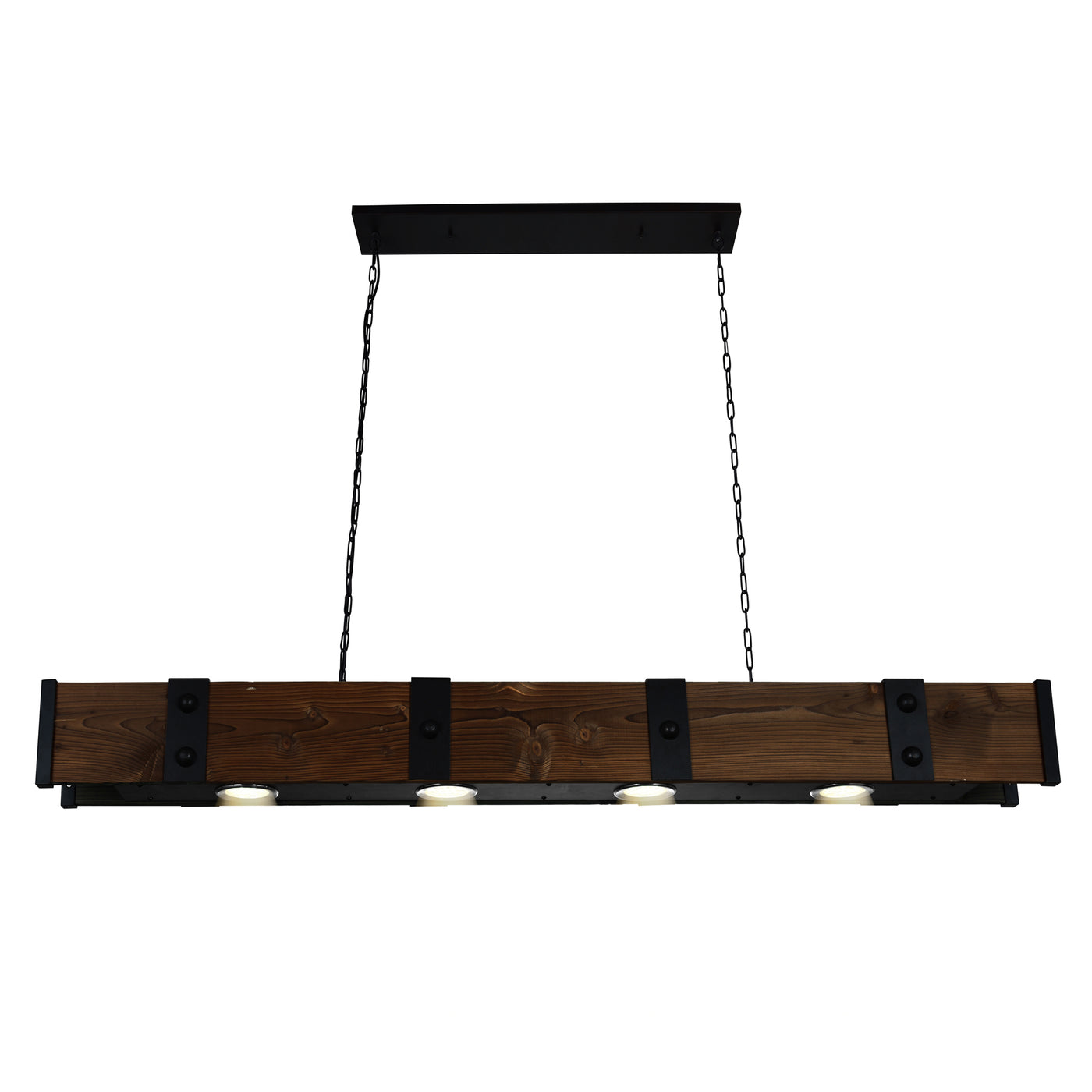 Pago Chandeliers Black Wood 4 Lights