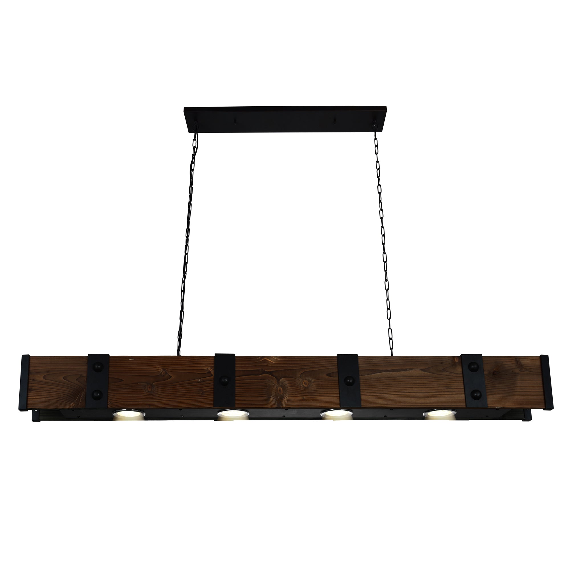 Pago Chandeliers Black Wood 4 Lights