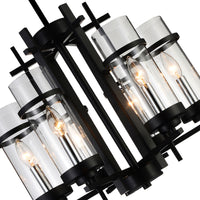 Sierra Chandeliers 6 Light Black Glass