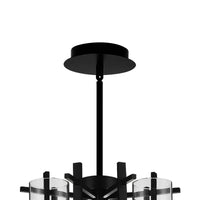 Sierra Chandeliers 6 Light Black Glass