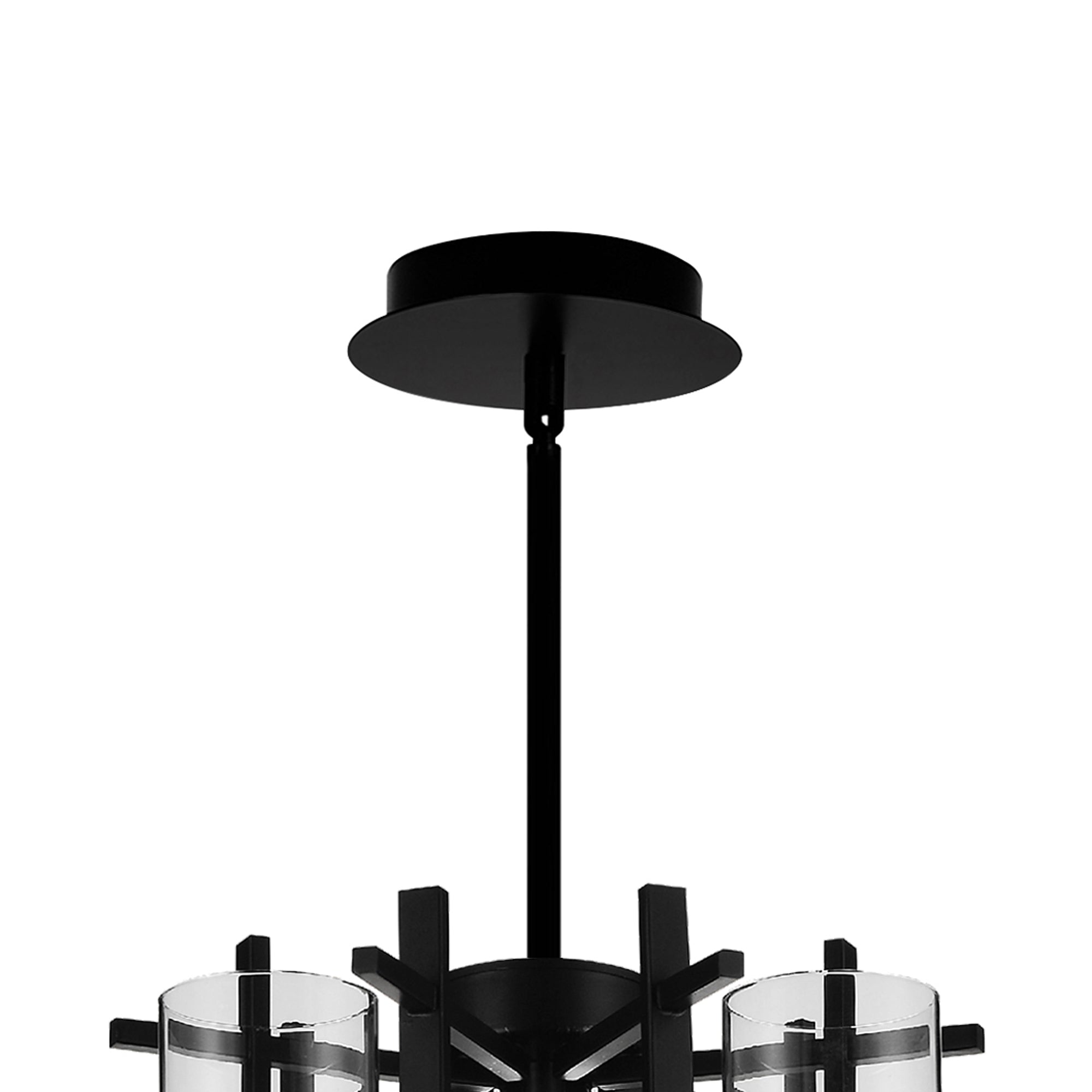 Sierra Chandeliers 6 Light Black Glass