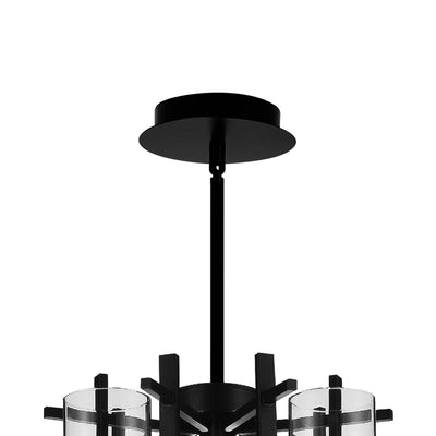 Sierra Chandeliers 6 Light Black Glass