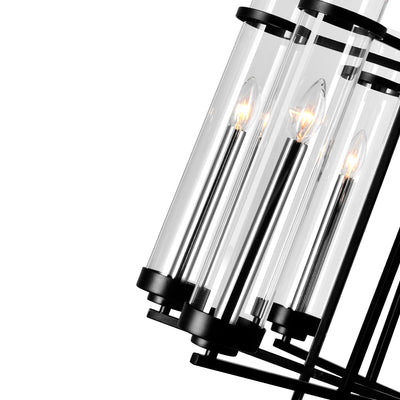 Sierra Chandeliers Black 8 Lights