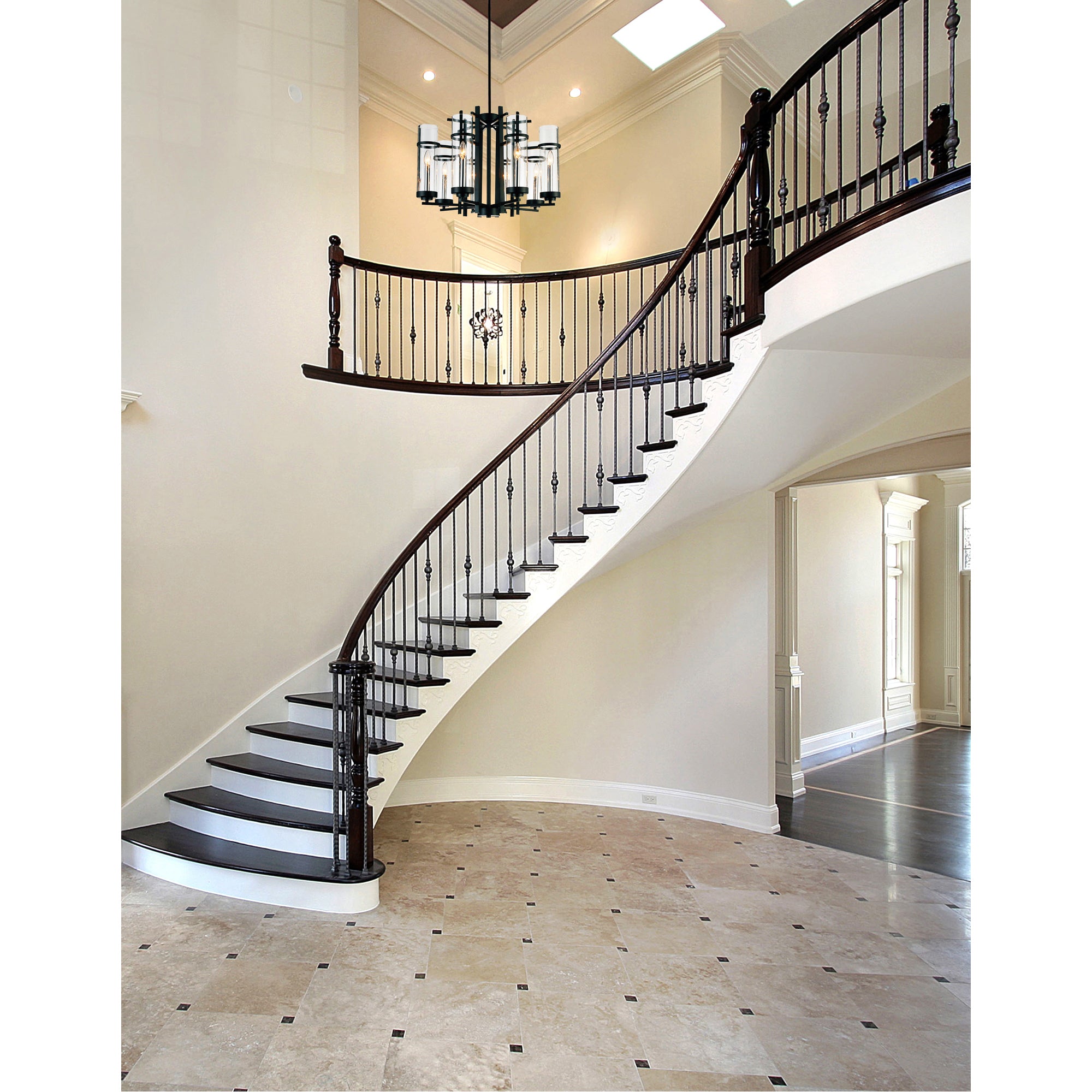 Sierra Chandeliers Black 8 Lights