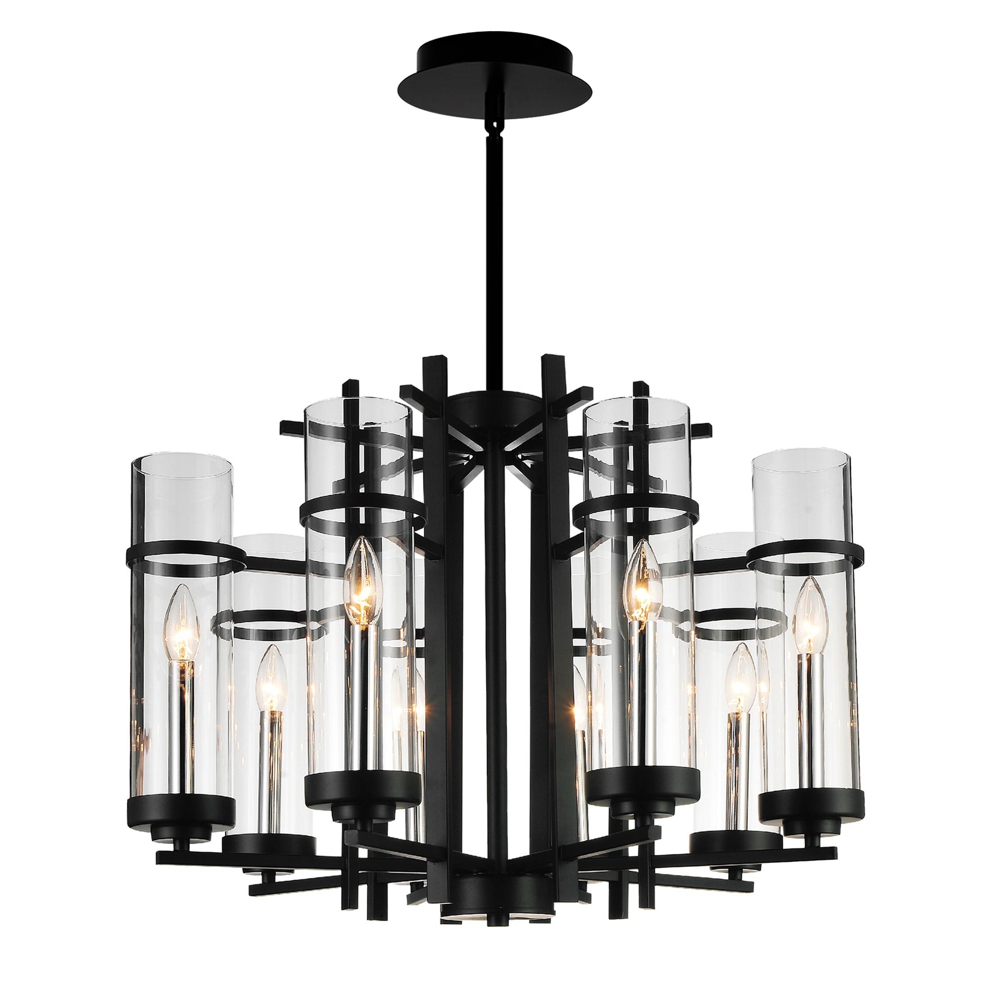 Sierra Chandeliers Black 8 Lights