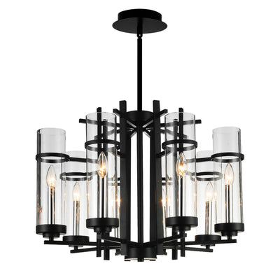 Sierra Chandeliers Black 8 Lights