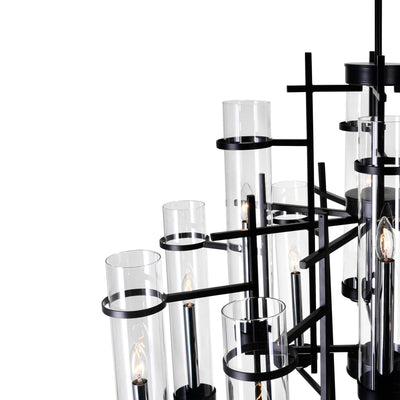 Sierra Chandeliers 12 Black Finish
