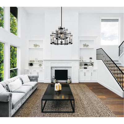 Sierra Chandeliers 12 Black Finish