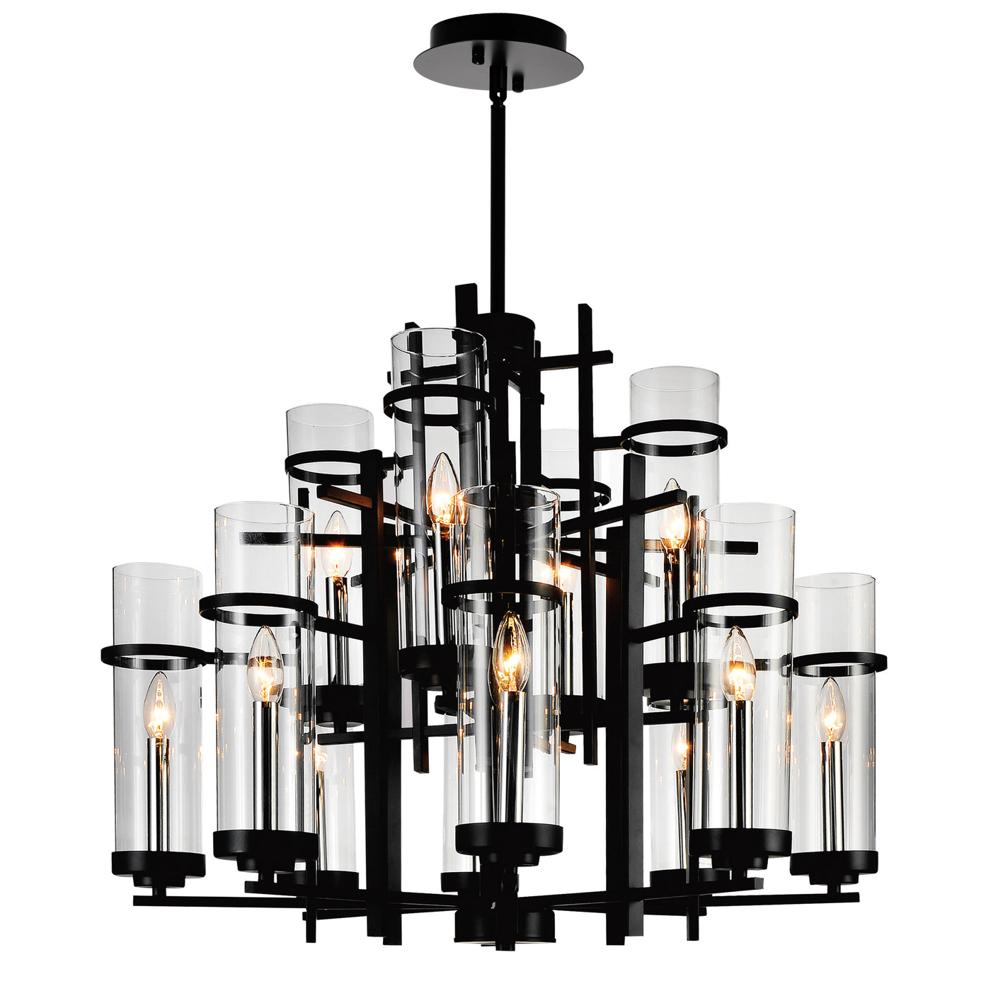 Sierra Chandeliers 12 Black Finish