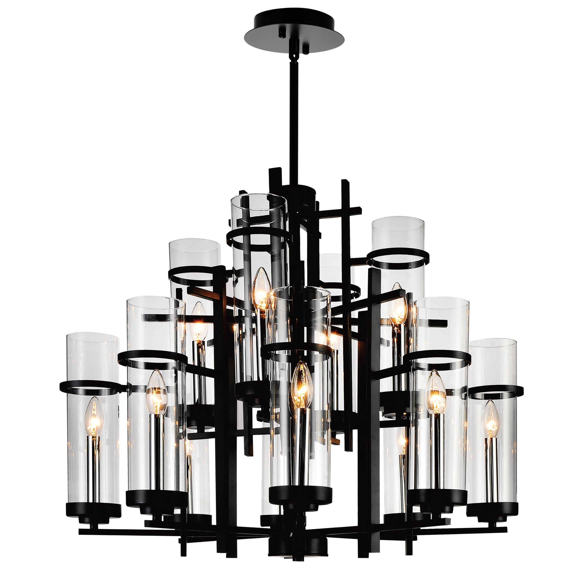 Sierra Chandeliers 12 Black Finish