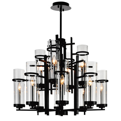 Sierra Chandeliers 12 Black Finish