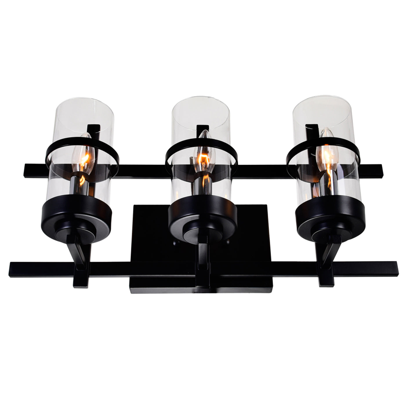 Sierra Vanity Lights 3 Black Finish