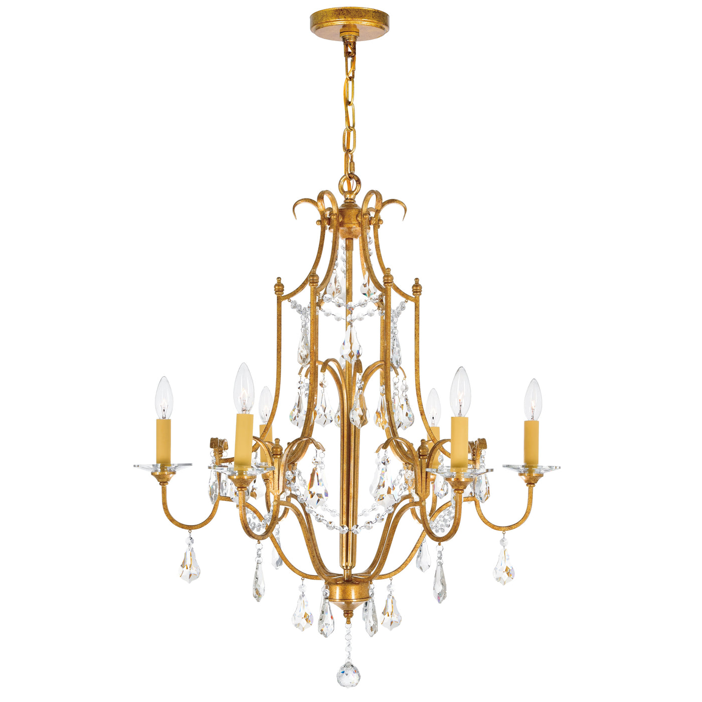 Electra Chandeliers 6 Light Oxidized Bronze