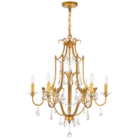 Electra Chandeliers 6 Light Oxidized Bronze