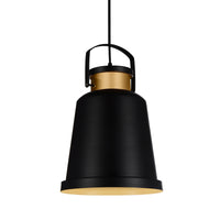 Elisa 1 Light Black Pendant