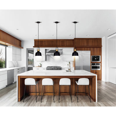 Elisa 1 Light Black Pendant Down Pendant