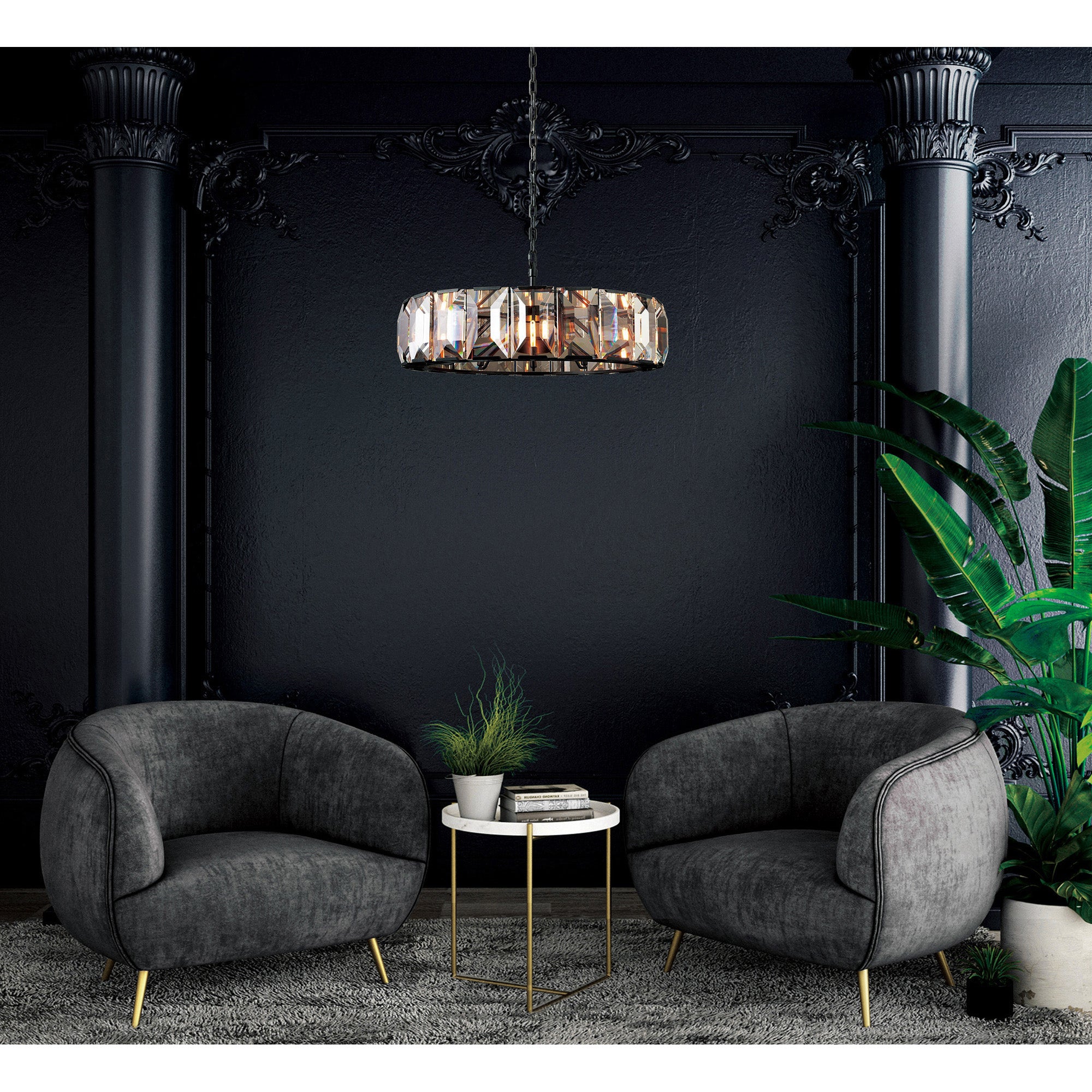 Jacquet 18 Light Black Chandelier