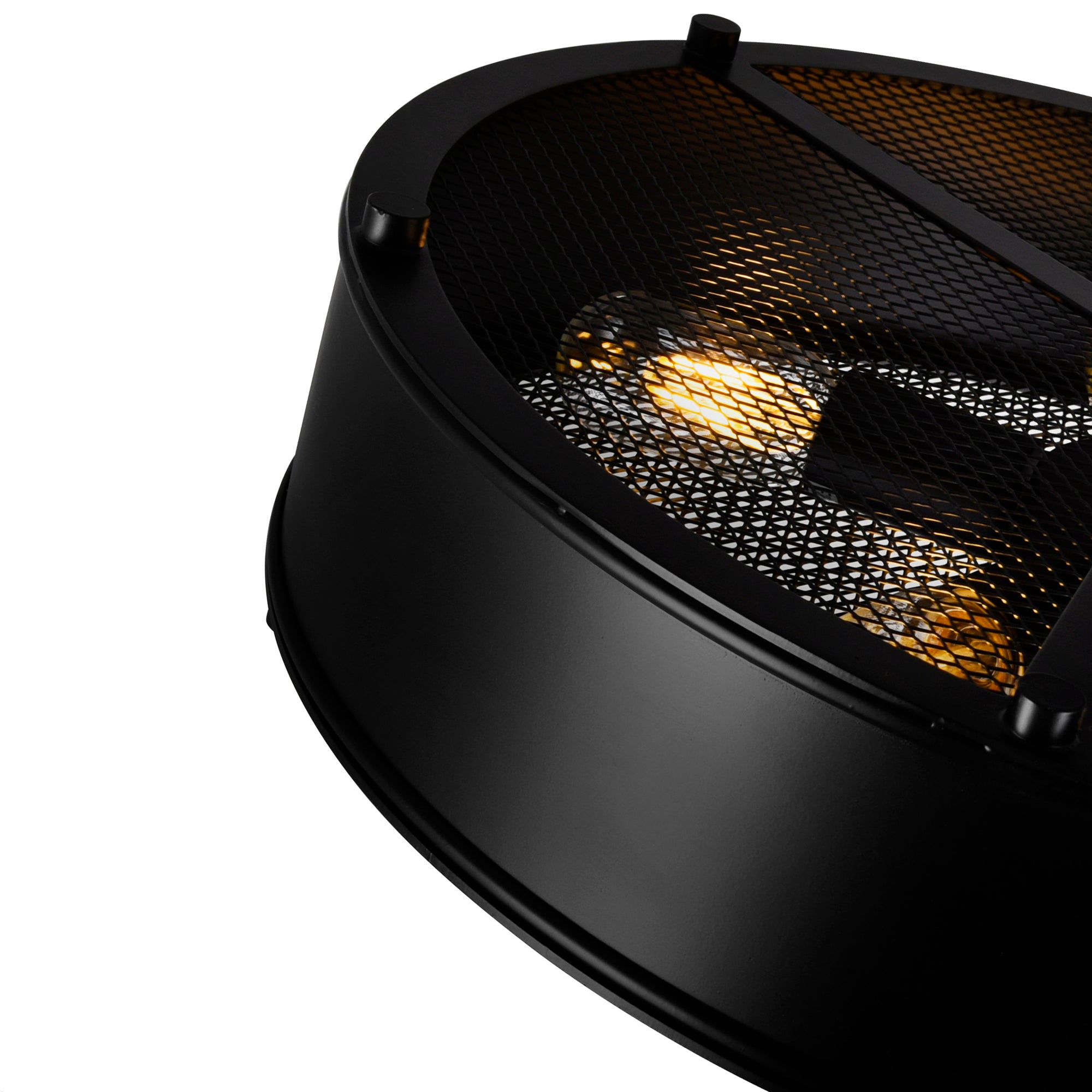 Tigris 3 Light Black Flush Mount