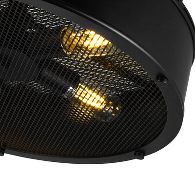Tigris 3 Light Black Flush Mount