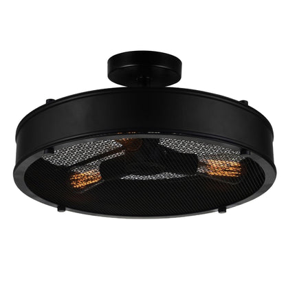 Tigris 3 Light Black Flush Mount