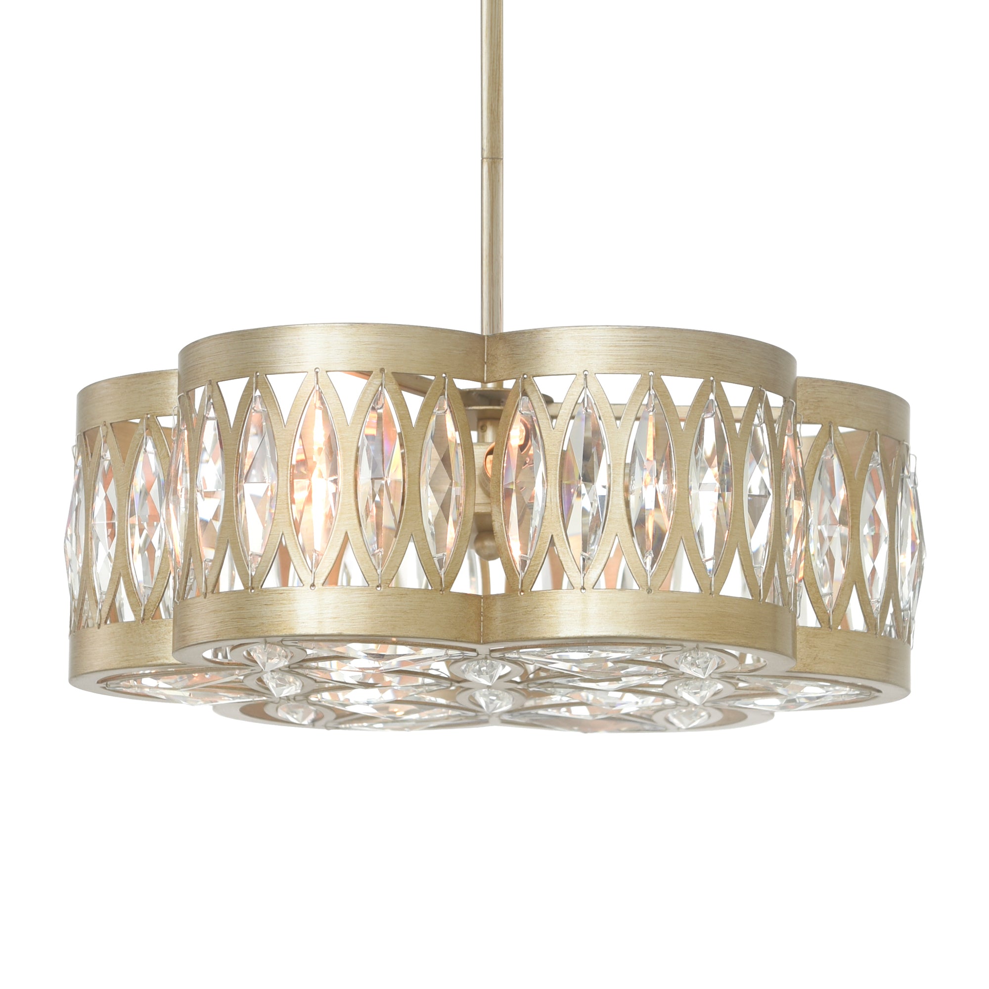 Nova Chandeliers 6 Light Champagne Finish