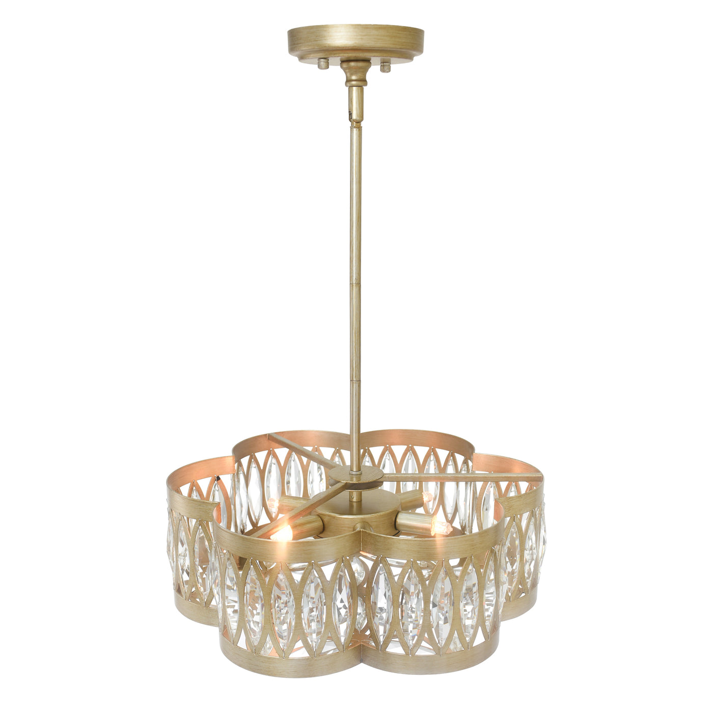 Nova Chandeliers 6 Light Champagne Finish