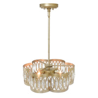 Nova Chandeliers 6 Light Champagne Finish