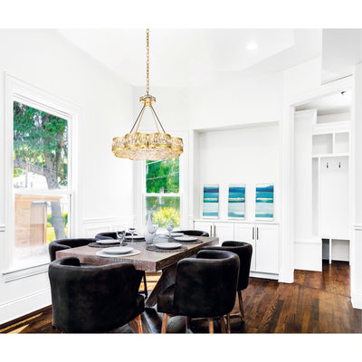 Nova Chandeliers Champagne 8 Lights